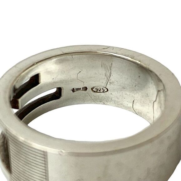 Gucci Square G Silver 925 Ring - Picture 5 of 6